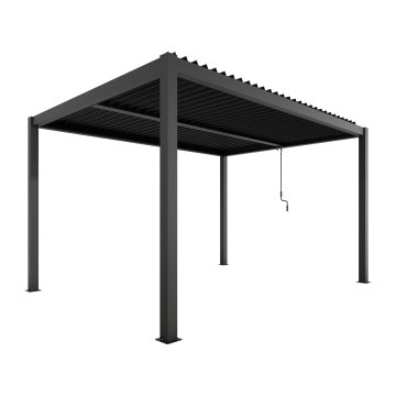 Agadon Aluminium Pergola Shading System 300 x 400 cm Anthracite - 5 Year Guarantee