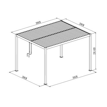 Agadon Aluminium Pergola Shading System 300 x 400 cm Anthracite - 5 Year Guarantee