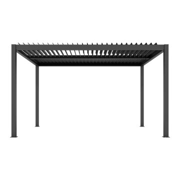 Electric Agadon Aluminium Pergola Shading System 300 x 400 cm Anthracite with Lights (Motorised)