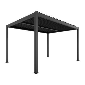 Electric Agadon Aluminium Pergola Shading System 300 x 400 cm Anthracite with Lights (Motorised)