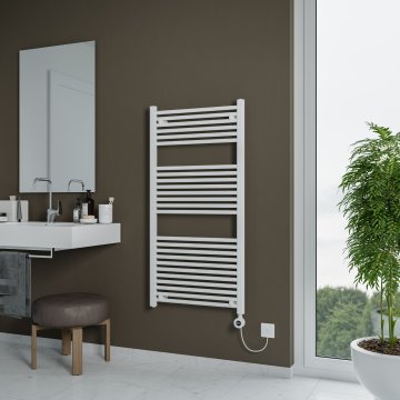 Grace Electric Towel Rail - 1200x600 - White