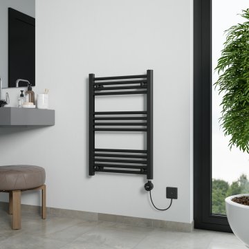 Grace Electric Towel Rail - 750 x 500 - Black